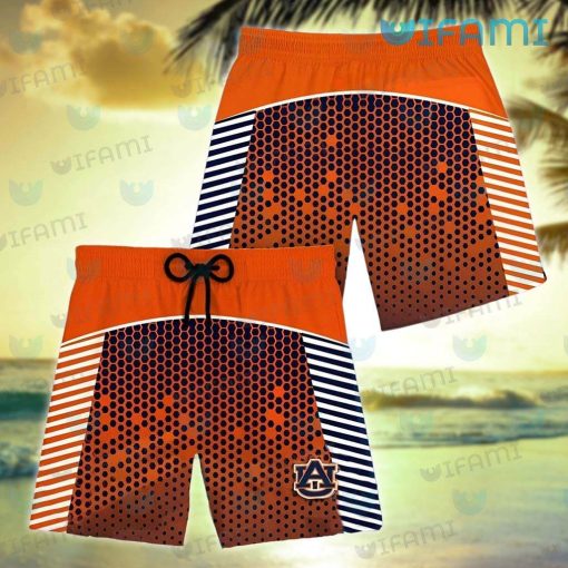 Auburn Hawaiian Shirt Net Pattern Logo Auburn Tigers Gift