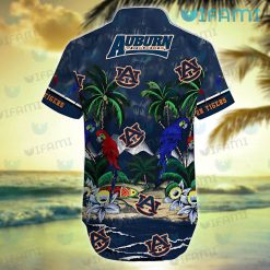 Auburn Hawaiian Shirt Parrot Tropical Beach Auburn Present Back