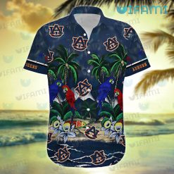 Auburn Hawaiian Shirt Parrot Tropical Beach Auburn Present Front