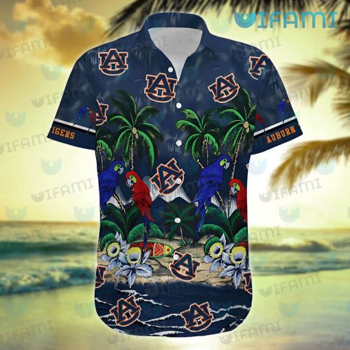 Auburn Hawaiian Shirt Parrot Tropical Beach Auburn Gift