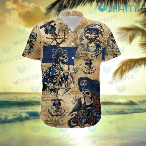 Auburn Hawaiian Shirt Pirate Skeleton New Auburn Gifts For Him