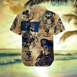 Auburn Hawaiian Shirt Pirate Skeleton New Auburn Present Back