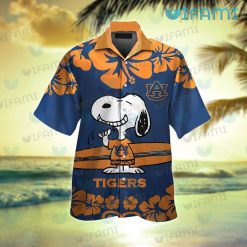 Auburn Hawaiian Shirt Snoopy Smile Surfboard Auburn Tigers Gift