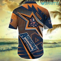 Auburn Hawaiian Shirt Star Dot Pattern Auburn Tigers Present Back