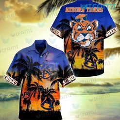 Auburn Hawaiian Shirt Sunset Tropical Summer Auburn Gift