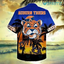 Auburn Hawaiian Shirt Sunset Tropical Summer Auburn Present Back