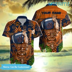 Auburn Hawaiian Shirt Tiki Mask Cockatoo Custom Auburn Tigers Gift