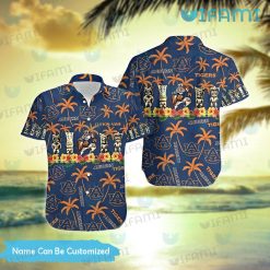 Auburn Hawaiian Shirt Tiki Statue Tropical Tree Auburn Gift