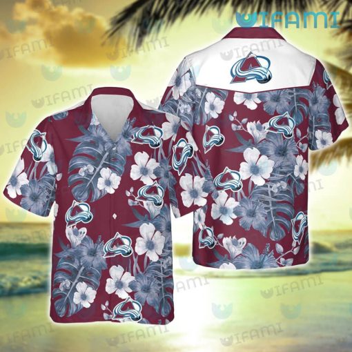 Avalanche Hawaiian Shirt Monstera Deliciosa Colorado Avalanche Gift