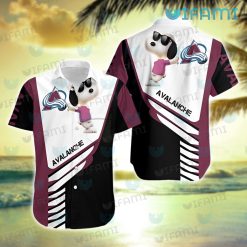 Colorado Avalanche Hawaiian Shirt Blue Hibiscus Tropical Leaves Avalanche Gift