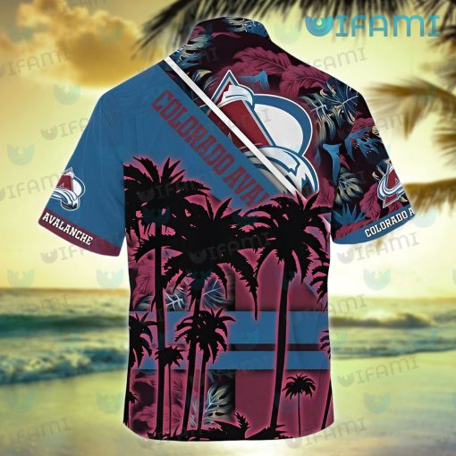 Avalanche Hawaiian Shirt Tropical Leaves Colorado Avalanche Gift