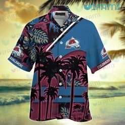 Avalanche Hawaiian Shirt Tropical Leaves Colorado Avalanche Present Front
