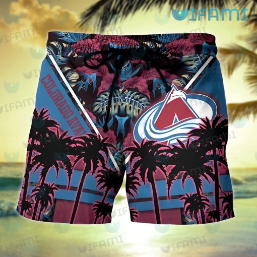 Avalanche Hawaiian Shirt Tropical Leaves Colorado Avalanche Gift