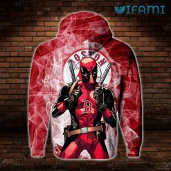 Boston Red Sox Hoodie 3D Deadpool Red Sox Present Back
