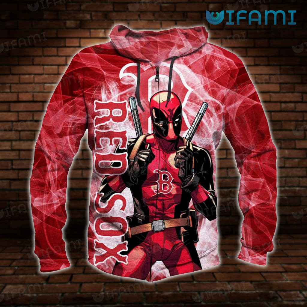 Boston Red Sox Hoodie 3D Deadpool Red Sox Gift - Personalized Gifts:  Family, Sports, Occasions, Trending