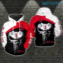 Boston Red Sox Hoodie 3D Punisher Skull Red Sox Gift