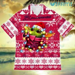 Braves Hawaiian Shirt Baby Yoda Christmas Lights Atlanta Braves Present