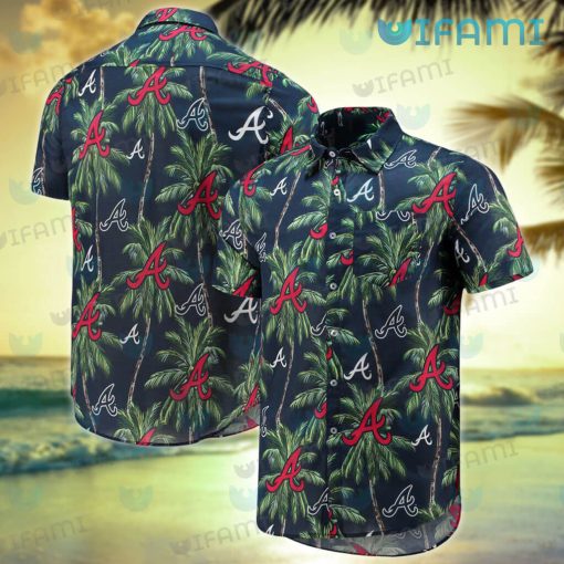 Braves Hawaiian Shirt Coconut Tree Pattern Atlanta Braves Gift