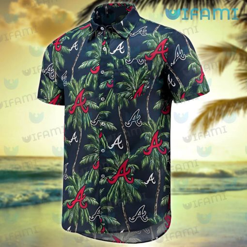 Braves Hawaiian Shirt Coconut Tree Pattern Atlanta Braves Gift