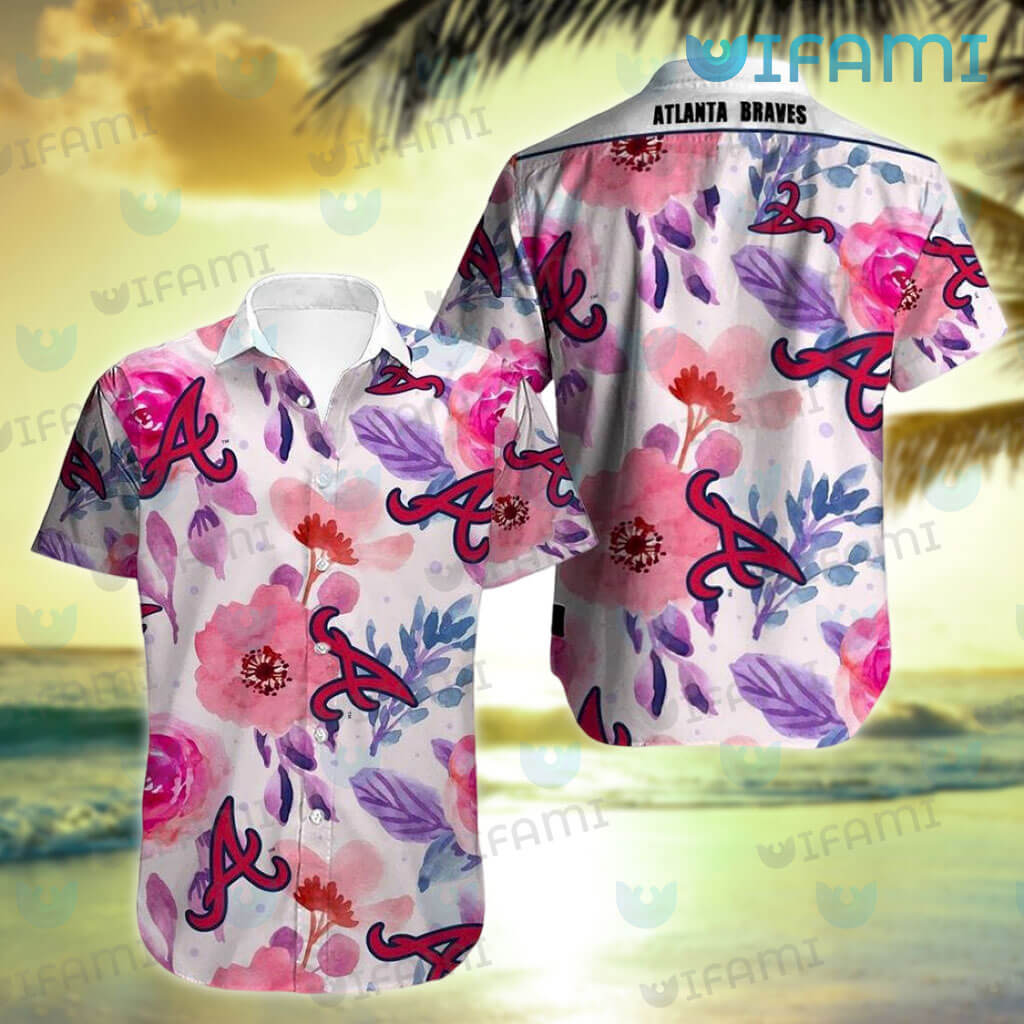 Atlanta Braves Floral Casual Hawaiian Shorts Gift For Fans