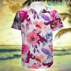 Braves Hawaiian Shirt Colorful Tropical Flower Atlanta Braves Present