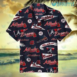 Braves Hawaiian Shirt Hibiscus Logo Pattern Atlanta Braves Gift