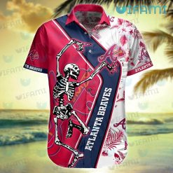 Braves Hawaiian Shirt Skeleton Dancing Atlanta Braves Present