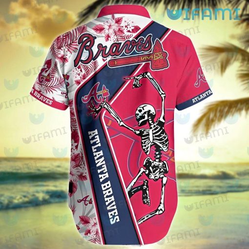 Braves Hawaiian Shirt Skeleton Dancing Atlanta Braves Gift