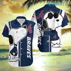 Braves Hawaiian Shirt Snoopy Kiss Logo Atlanta Braves Gift