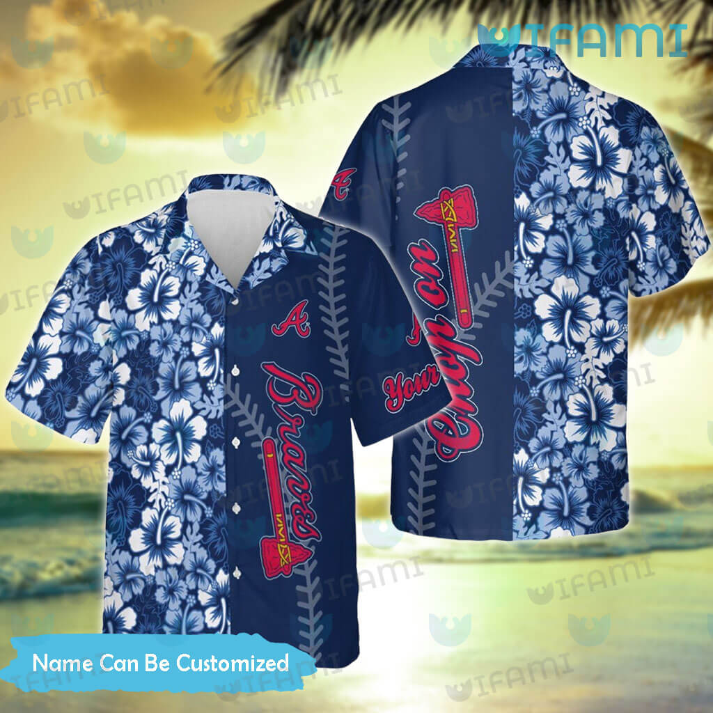 Atlanta Braves Palm Leaves Pattern Tropical Hawaiian Shirt And