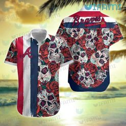 Braves Hawaiian Shirt Sugar Skull Roses Atlanta Braves Gift