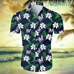 Brewers Hawaiian Shirt Hibiscus Pattern Milwaukee Brewers Gift