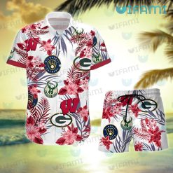 Brewers Hawaiian Shirt Packers Bucks Badgers Milwaukee Brewers Gift