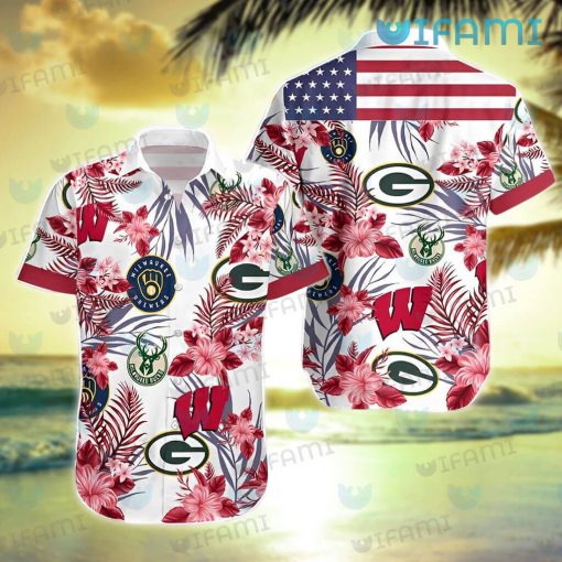 Brewers Hawaiian Shirt Packers Bucks Badgers Milwaukee Brewers Gift