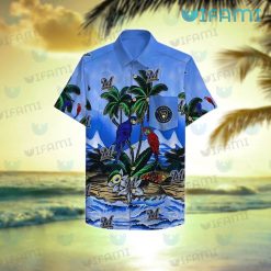 Brewers Hawaiian Shirt Parrot Couple Tropical Beach Milwaukee Brewers Gift