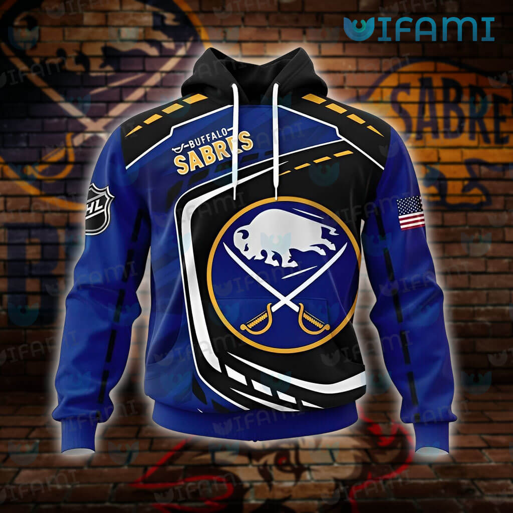 Buffalo Sabres Hoodie 3D Blue Black Sabres Gift - Personalized Gifts:  Family, Sports, Occasions, Trending