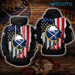 Buffalo Sabres Hoodie 3D Broken USA Flag Sabres Gift