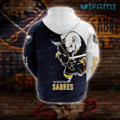 Buffalo Sabres Hoodie 3D Mascot Logo Sabres Present Back