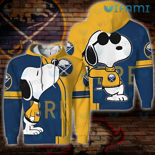 Buffalo Sabres Hoodie 3D Snoopy Kiss Logo Sabres Gift