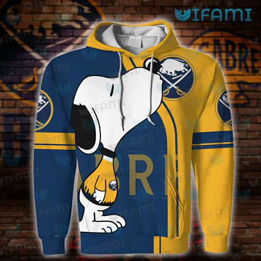 Buffalo Sabres Hoodie 3D Snoopy Kiss Logo Sabres Gift