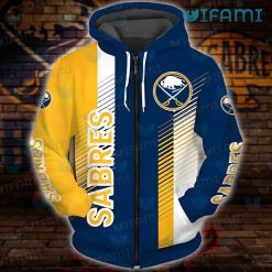 Buffalo Sabres Hoodie 3D Stripe Pattern Sabres Zipper