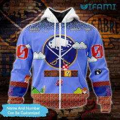 Buffalo Sabres Hoodie 3D Super Mario Game Personalized Sabres Zipper