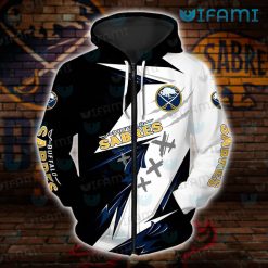 Buffalo Sabres Hoodie 3D Thunder Design Sabres Zipper