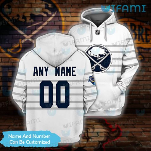 Buffalo Sabres Hoodie 3D White Stripe Pattern Custom Sabres Gift