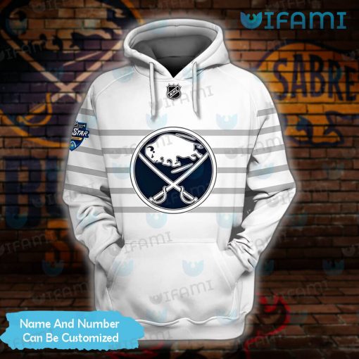 Buffalo Sabres Hoodie 3D White Stripe Pattern Custom Sabres Gift