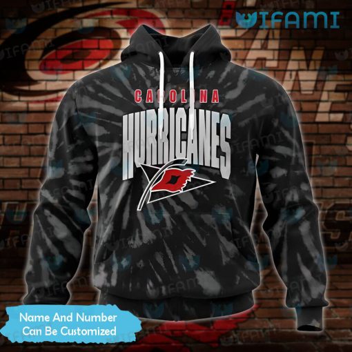 Carolina Hurricanes Hoodie 3D Black Tie Dye Custom Carolina Hurricanes Gift