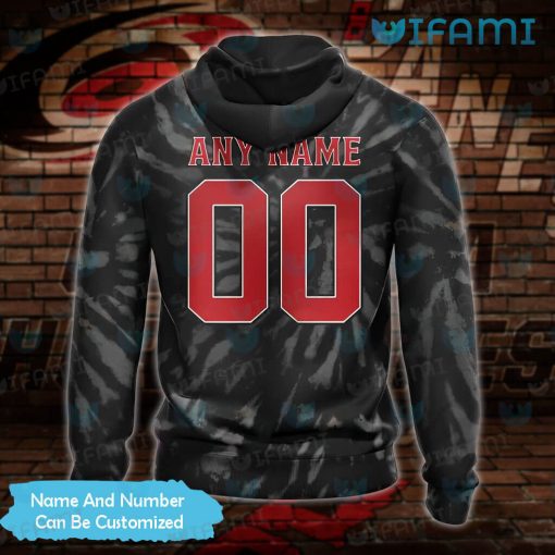 Carolina Hurricanes Hoodie 3D Black Tie Dye Custom Carolina Hurricanes Gift