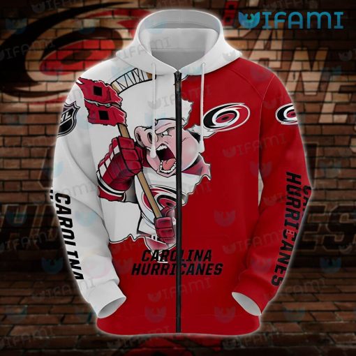 Carolina Hurricanes Hoodie 3D Broken Mascot Carolina Hurricanes Gift