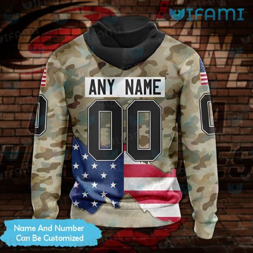 Carolina Hurricanes Hoodie 3D Camo Color USA Flag Custom Carolina Hurricanes Gift