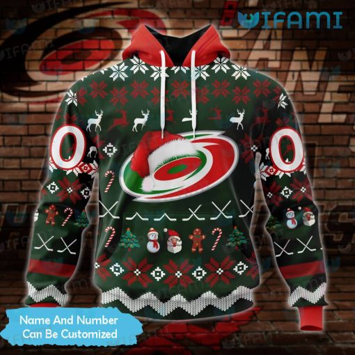 Carolina Hurricanes Hoodie 3D Christmas Pattern Custom Carolina Hurricanes Gift